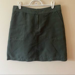 Banana Republic Forest Green Suede Skirt
